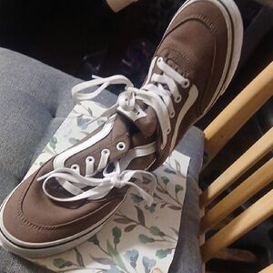Vans Brown and White Men's Sneakers